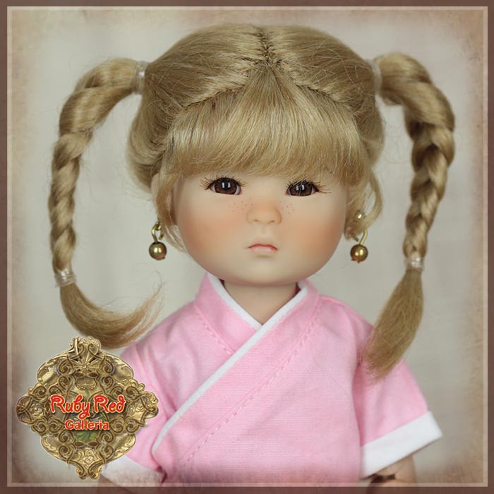 Blonde with Braids Mohair Wig for 8" Dolls (HD0050A)