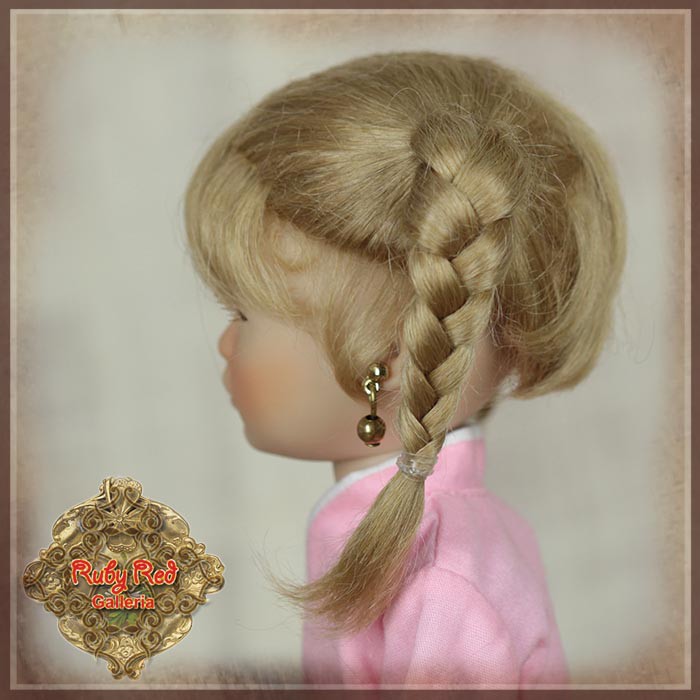 Blonde with Braids Mohair Wig for 8" Dolls (HD0050A)